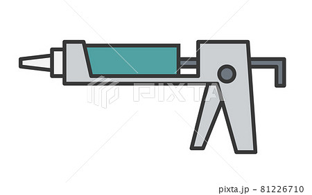 コーキングをするコーキングガンのイラスト コーキングをするコーキングガンのイラスト 81226710