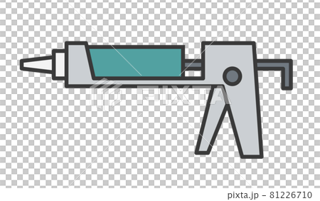 コーキングをするコーキングガンのイラスト コーキングをするコーキングガンのイラスト 81226710