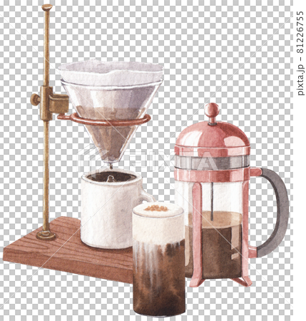 Coffee composition watercolor Coffee composition watercolor 81226755