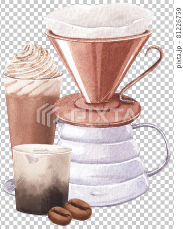 Coffee composition watercolor Coffee composition watercolor 81226759