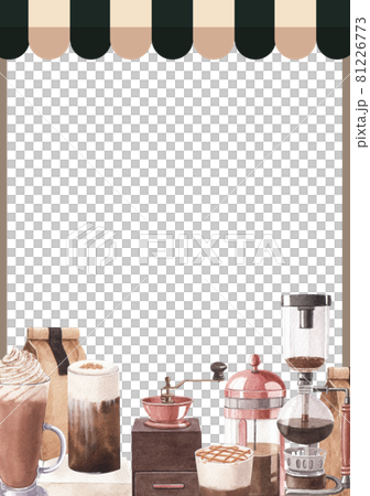 Coffee frame watercolor Coffee frame watercolor 81226773
