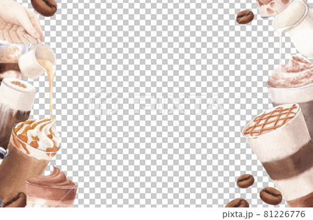Coffee frame watercolor Coffee frame watercolor 81226776