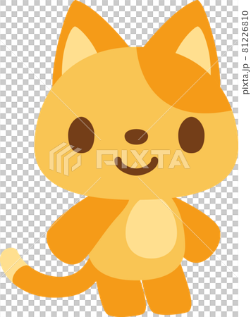 一隻黃色貓的赤壁人物插圖，稍微向右看你 81226810