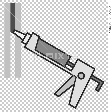 隙間にコーキンをして防水加工するイラスト 81226848