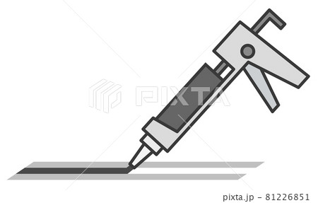 隙間にコーキンをして防水加工するイラスト 隙間にコーキンをして防水加工するイラスト 81226851