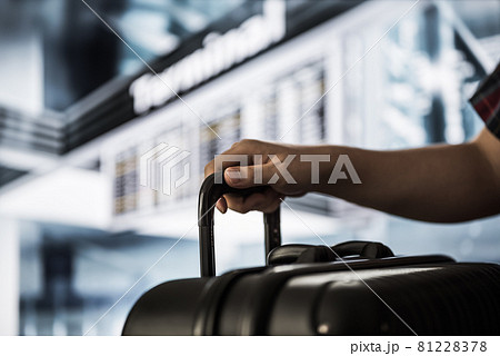 飛行機で旅行する男性 飛行機で旅行する男性 81228378