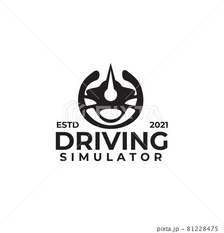 Driver car steering simulator, speedometer vector logo design Driver car steering simulator, speedometer vector logo design 81228475
