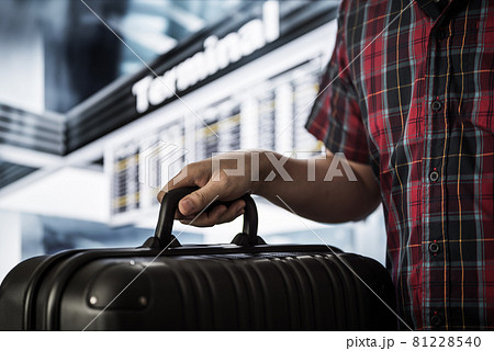 飛行機で旅行する男性 81228540