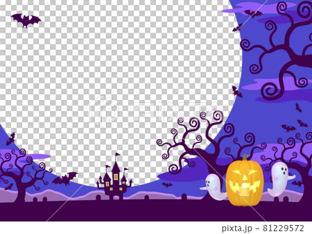 ハロウィン 背景イラスト素材 2 2 4 月夜 ブルー背景 カボチャ ゴーストのイラスト素材 ハロウィン 背景イラスト素材 2 2 4 月夜 ブルー背景 カボチャ ゴーストのイラスト素材