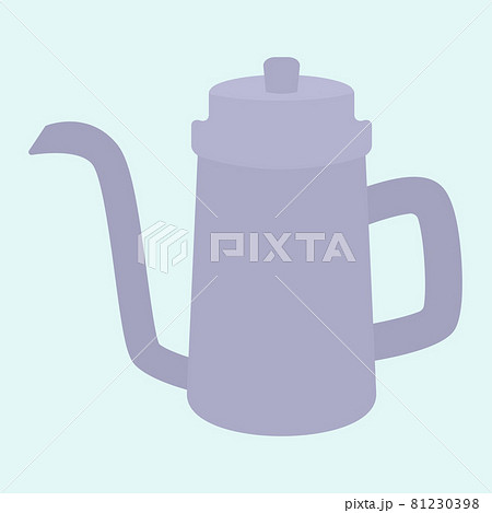 シンプルでかわいいコーヒーケトルのイラストのイラスト素材