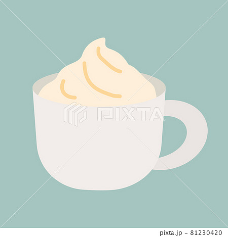 シンプルでかわいいウインナーコーヒーのイラストのイラスト素材