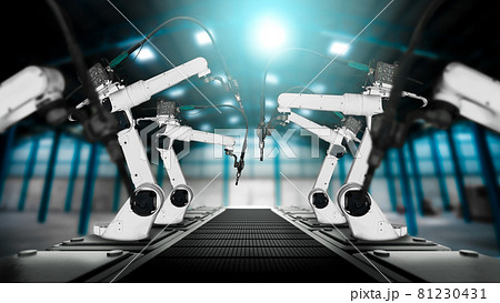 Mechanized industry robot arm for assembly in factory production line Mechanized industry robot arm for assembly in factory production line 81230431