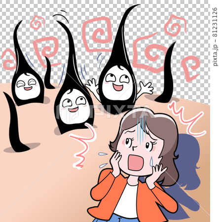 無駄毛を処理してもまた生えてくることに驚く女性 81231126