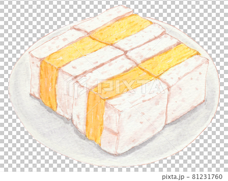 手描き飲食メニュー　厚焼き玉子サンド 81231760