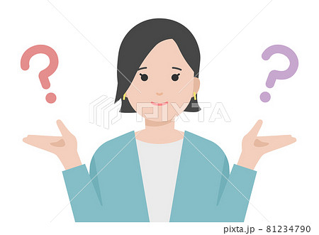比べる女性のイラスト 81234790