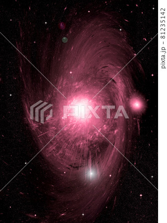 galaxy in a free space. 3D rendering 81235142