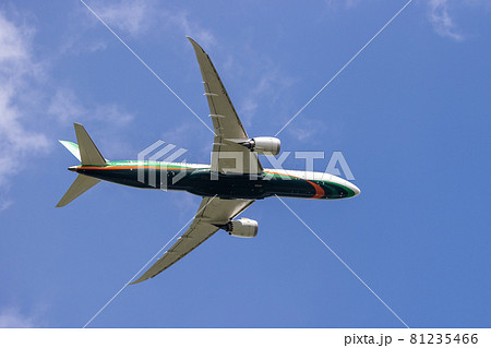 成田空港を離陸した旅客機・エバー航空 成田空港を離陸した旅客機・エバー航空 81235466