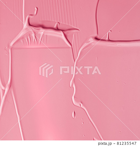 Pink lipstick or lip gloss texture as cosmetic background, makeup and beauty cosmetics product for luxury brand, holiday flatlay backdrop or abstract wall art and paint strokes 81235547