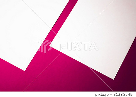 Blank A4 paper, white on pink background as office stationery flatlay, luxury branding flat lay and brand identity design for mockup 81235549