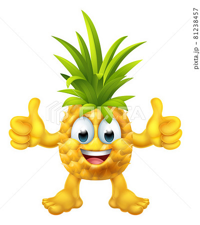 Pineapple Fruit Cartoon Emoticon Emoji Mascot 81238457