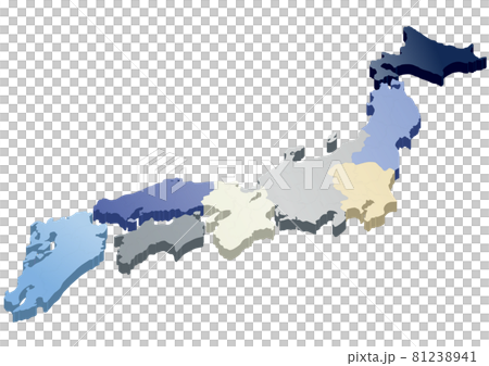 日本地圖插圖_3D_Perspective 3D_buml 81238941