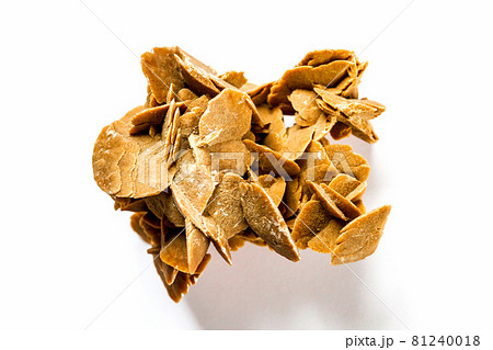 Desert rose crystal isolated on white background 81240018