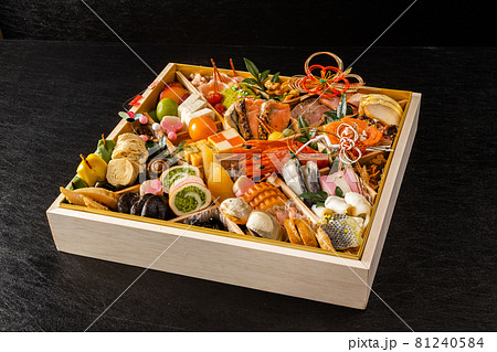 典型的なおせち料理　Japanese food  New Year dishes (OSECHI) 81240584