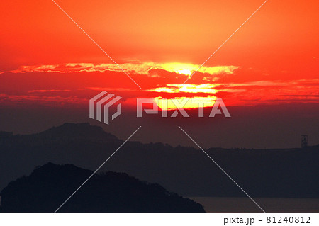 五島灘、角力灘、大角力の夕景 81240812