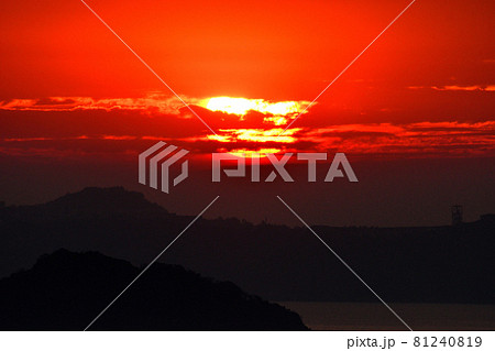 五島灘、角力灘、大角力の夕景 81240819