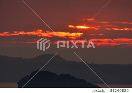 五島灘、角力灘、大角力の夕景 81240829