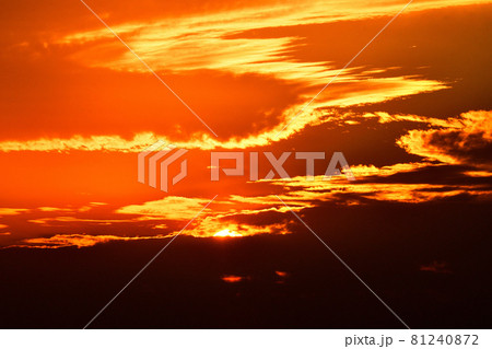 五島灘、角力灘、大角力の夕景 81240872