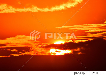 五島灘、角力灘、大角力の夕景 81240886