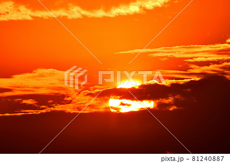 五島灘、角力灘、大角力の夕景 81240887