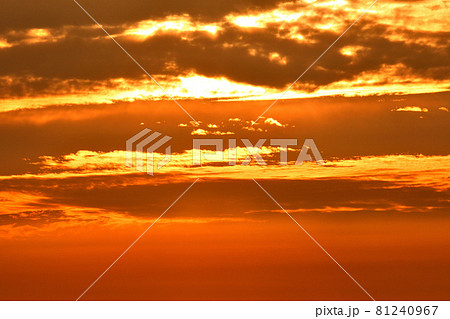 五島灘、角力灘、大角力の夕景 五島灘、角力灘、大角力の夕景 81240967