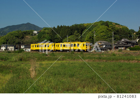 黄色い列車の写真素材 [81241083] - PIXTA