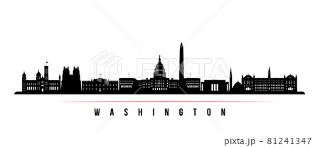 Washington city skyline horizontal banner. 81241347