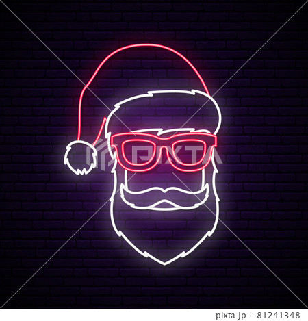 Santa Claus neon sign. 81241348