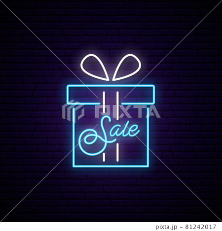 Sale bright neon sign.  81242017