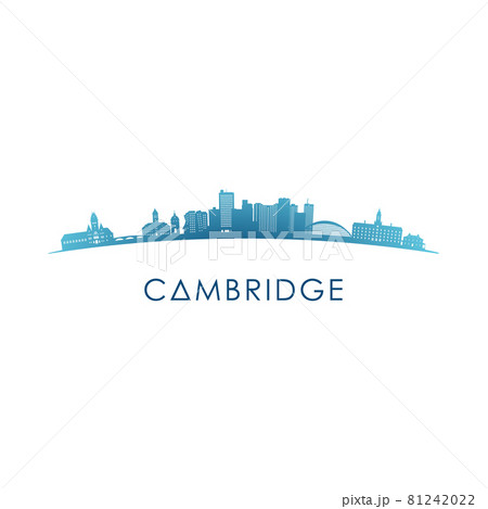 Cambridge USA skyline silhouette.  81242022