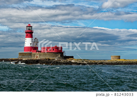 Longstone Lighthouse in the farne Islands - United Kingdom Longstone Lighthouse in the farne Islands - United Kingdom 81243033