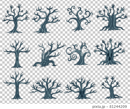樹彩色插圖 81244209