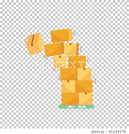 Load collapse due to excessive stacking of cardboard 81244576