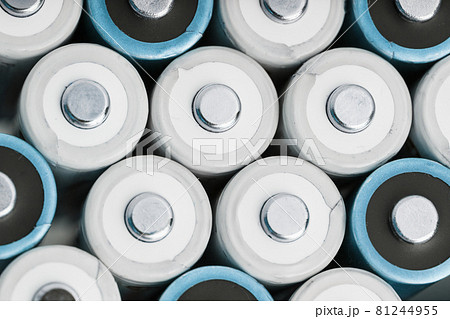 The background is made of AA batteries in full screen. The background is made of AA batteries in full screen. 81244955