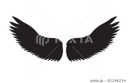 Outstretched wings. Vector drawing 81246234