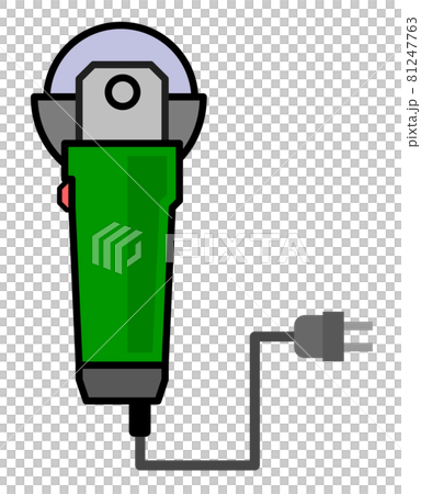 研磨用の電動工具グラインダーのイラスト画像 研磨用の電動工具グラインダーのイラスト画像 81247763
