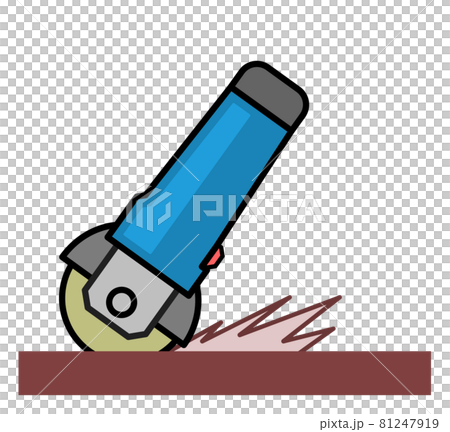 用研磨機切割的插圖圖像 用研磨機切割的插圖圖像 81247919