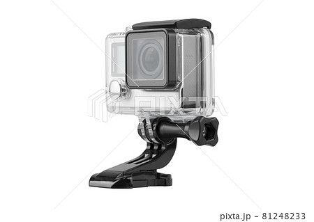 Action camera isolated on a white background. Action camera isolated on a white background. 81248233