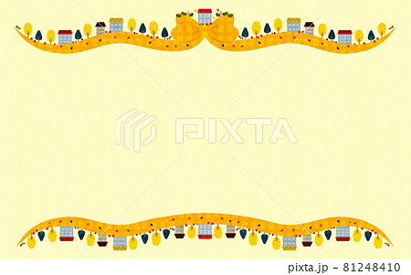 素材 かわいい家 秋の風景 9 2のイラスト素材