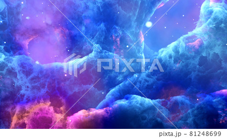 3d render nebulas in space., Colorful galaxy in space, beauty of universe. 81248699