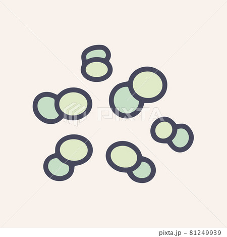 Design bacteria meningococcus color vector doodle icon 81249939